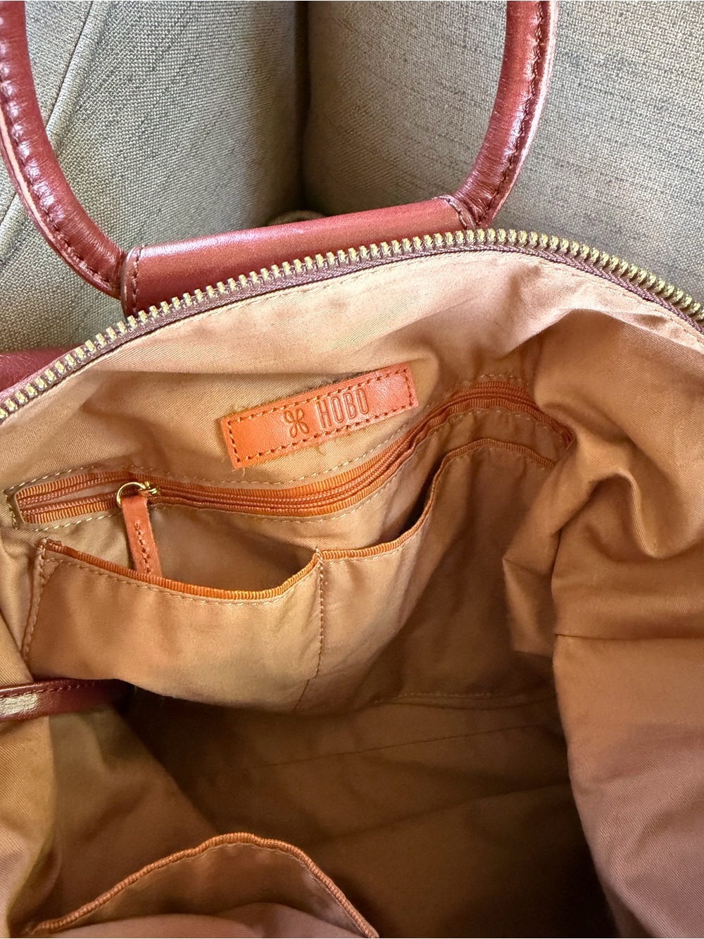 HOBO Stud-Trim Leather Hobo in Oxboood - Picture 9 of 12